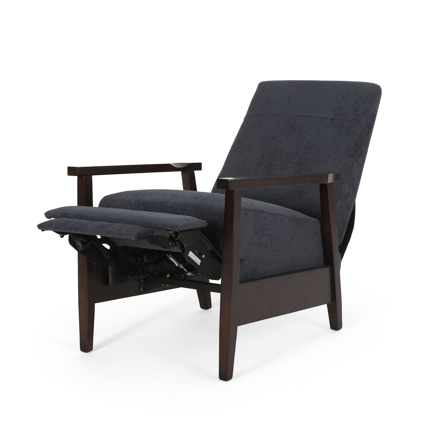 Fauteuil inclinable manuel en bois de 62 cm de large, fauteuil de salon confortable pour le salon