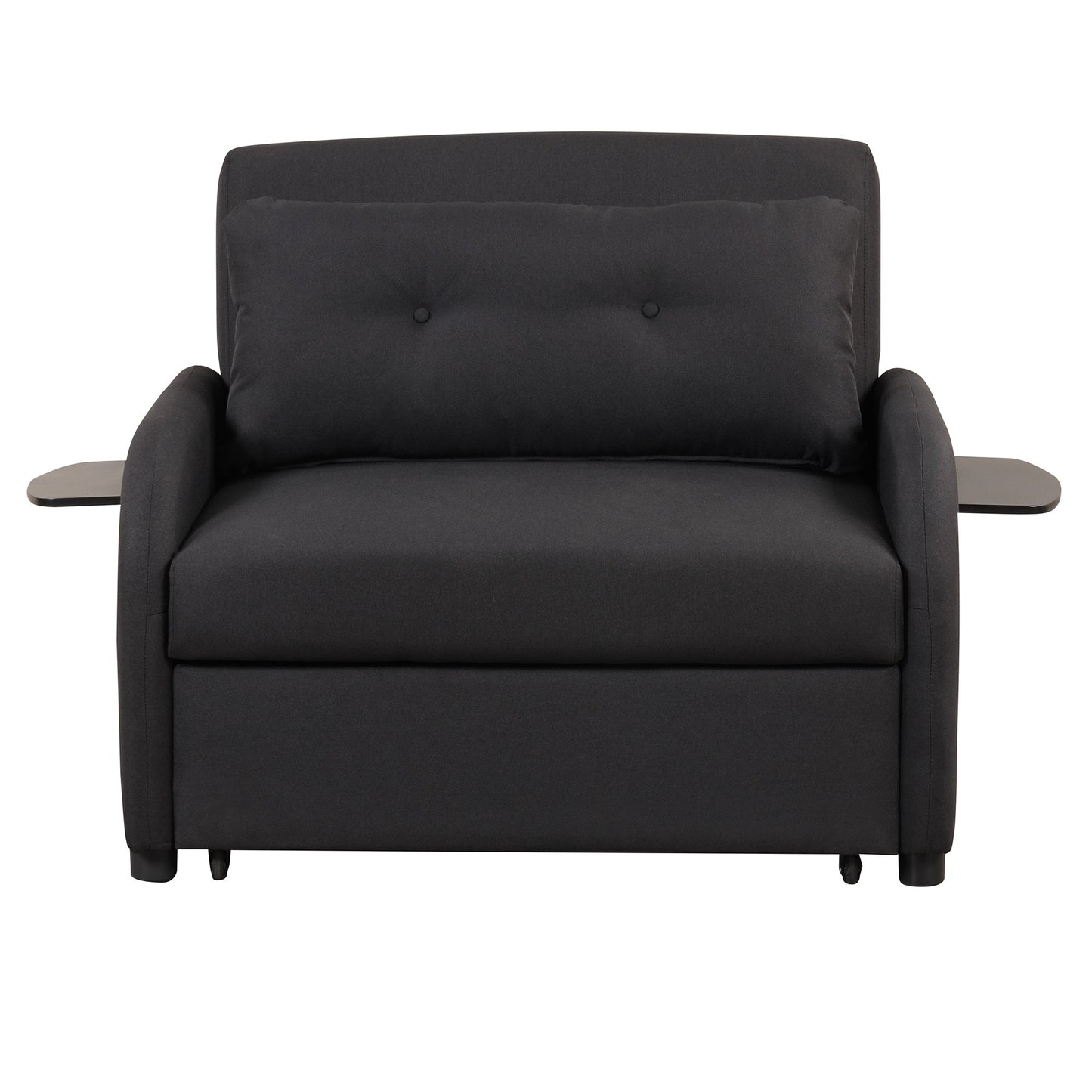 Canapé-lit gigogne 3 en 1 Roomfitters avec table à deux ailes et port de chargement USB pour salon et salle de loisirs