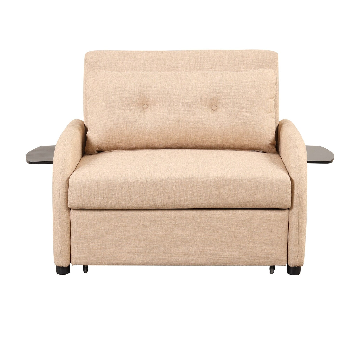 Canapé-lit gigogne 3 en 1 Roomfitters avec table à deux ailes et port de chargement USB pour salon et salle de loisirs