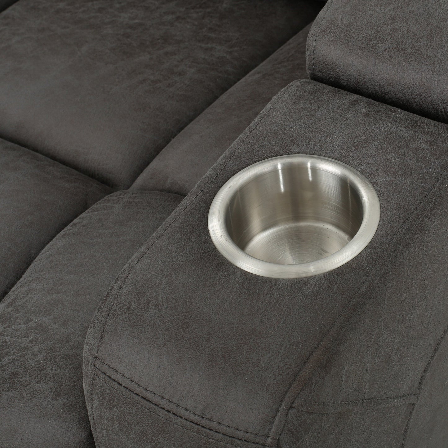 Fauteuil inclinable standard électrique Roomfitters 33 avec rangement pour accoudoirs et port USB, ardoise