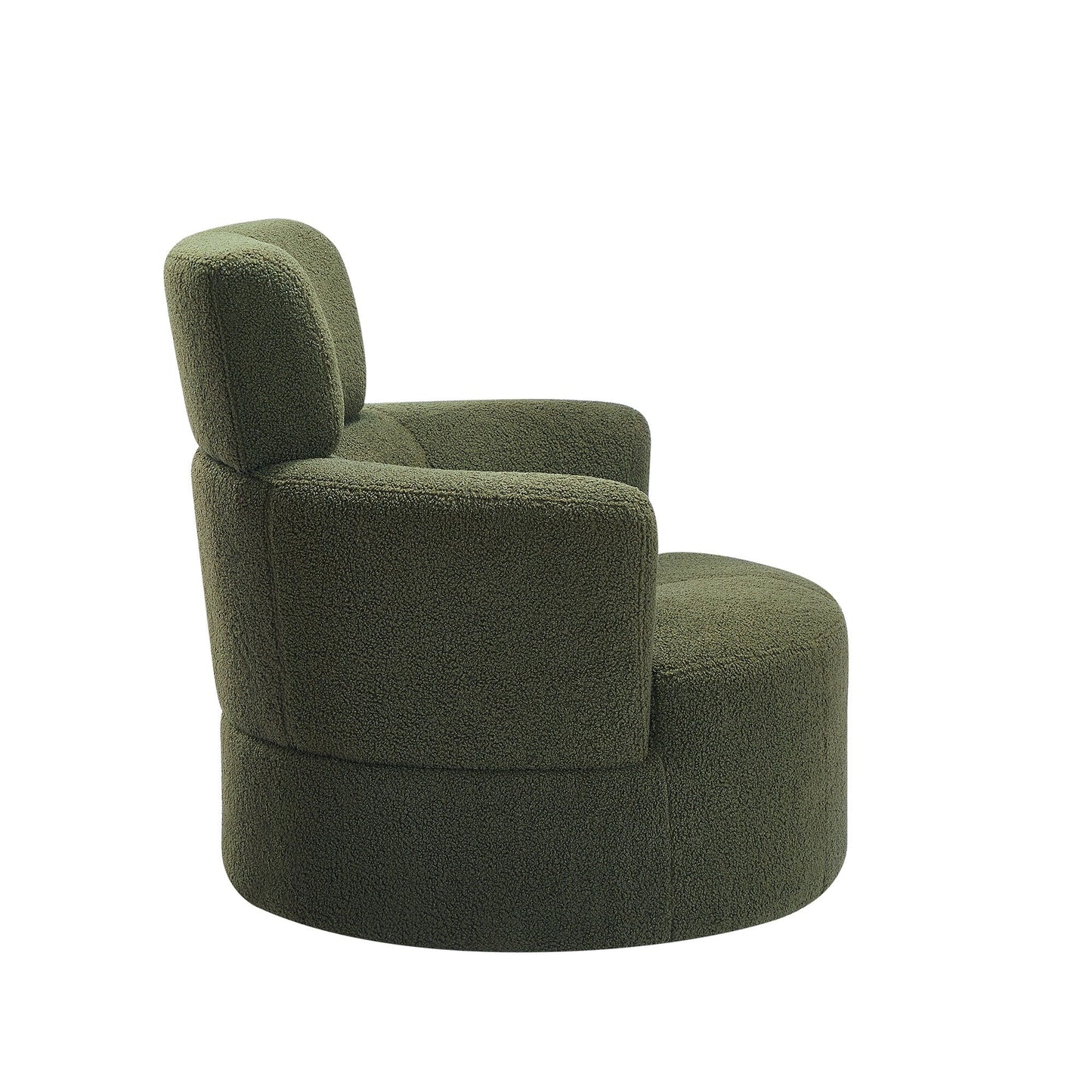 Fauteuil d'appoint pivotant à 360° rembourré Roomfitters avec appui-tête réglable pour salon