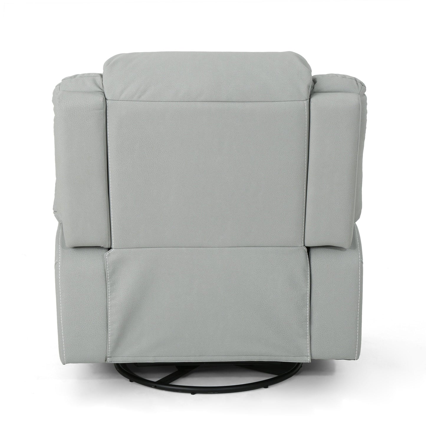 Fauteuil inclinable standard pivotant manuel en similicuir de 39 pouces de large, confortable et idéal pour le salon.
