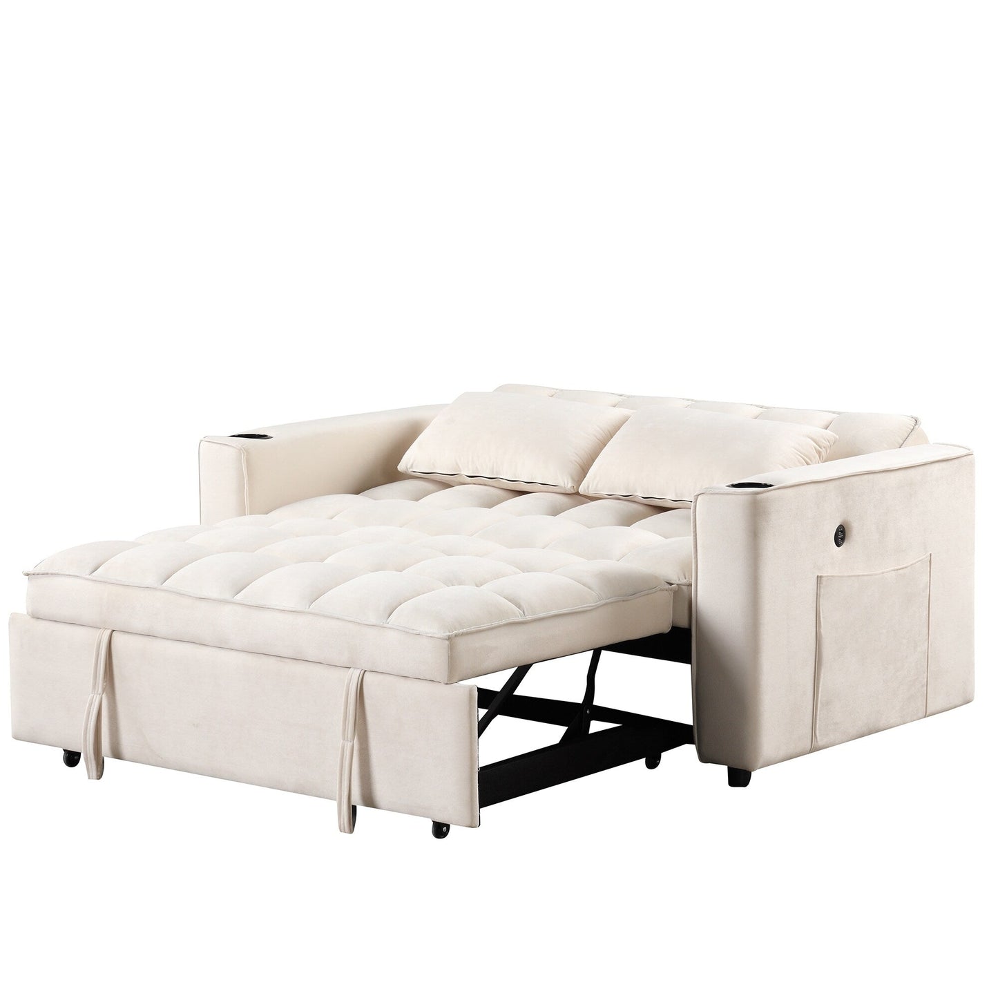 Canapé-lit multifonction Roomfitters 58 4-1 avec porte-gobelet et port USB pour salon ou appartement