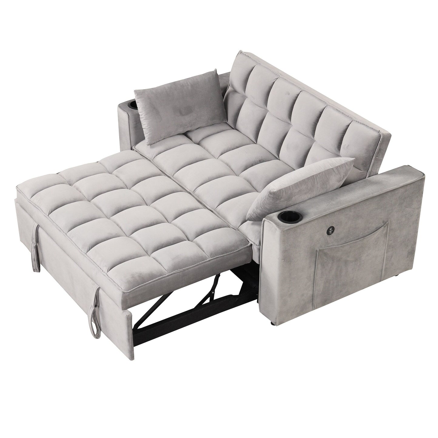 Canapé-lit multifonction Roomfitters 58 4-1 avec porte-gobelet et port USB pour salon ou appartement