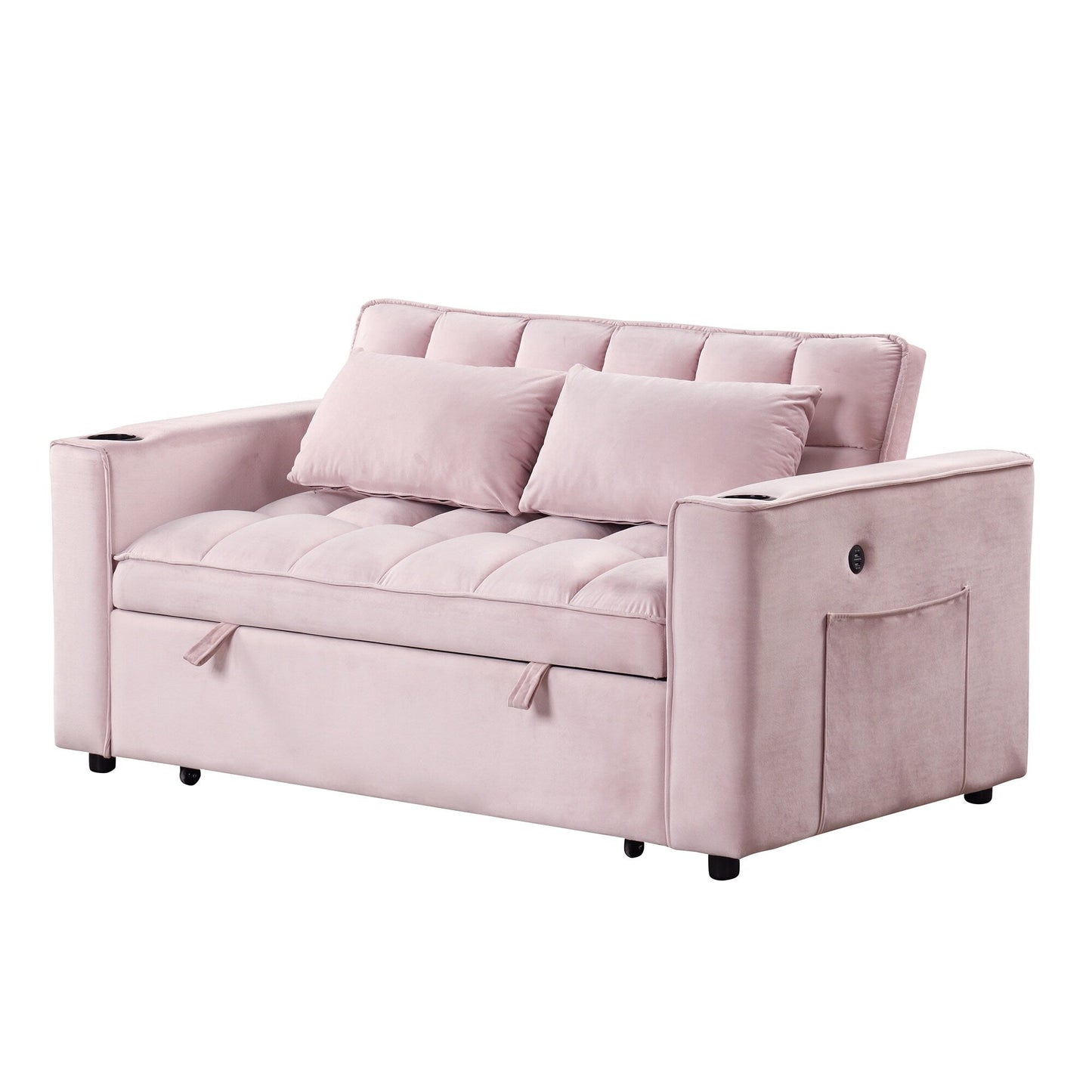 Canapé-lit multifonction Roomfitters 58 4-1 avec porte-gobelet et port USB pour salon ou appartement