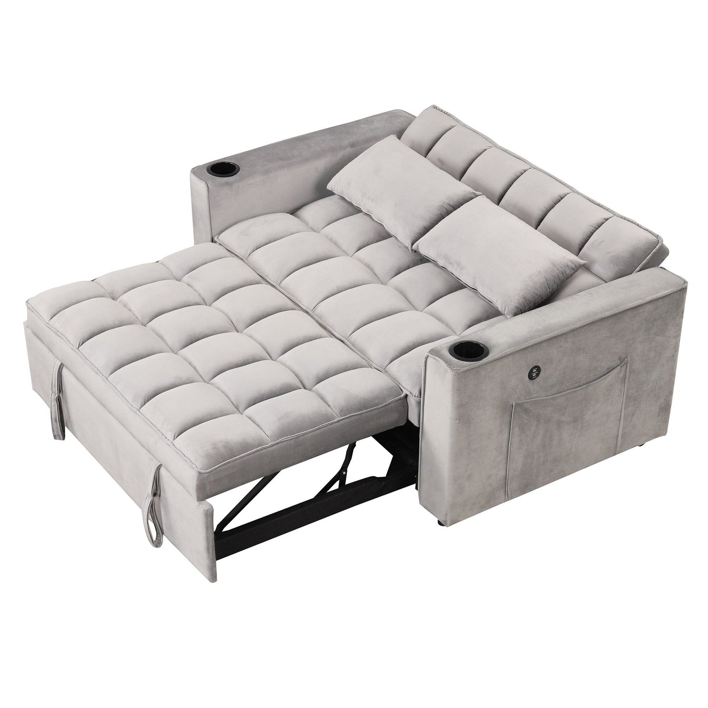 Canapé-lit multifonction Roomfitters 58 4-1 avec porte-gobelet et port USB pour salon ou appartement