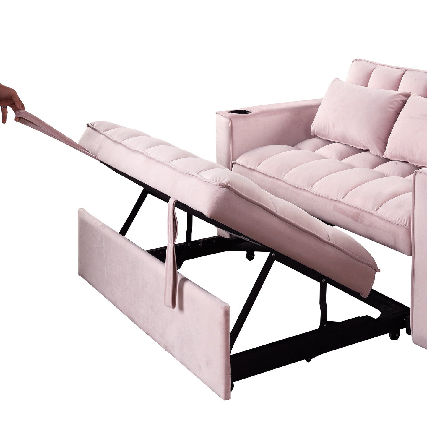 Canapé-lit multifonction Roomfitters 58 4-1 avec porte-gobelet et port USB pour salon ou appartement