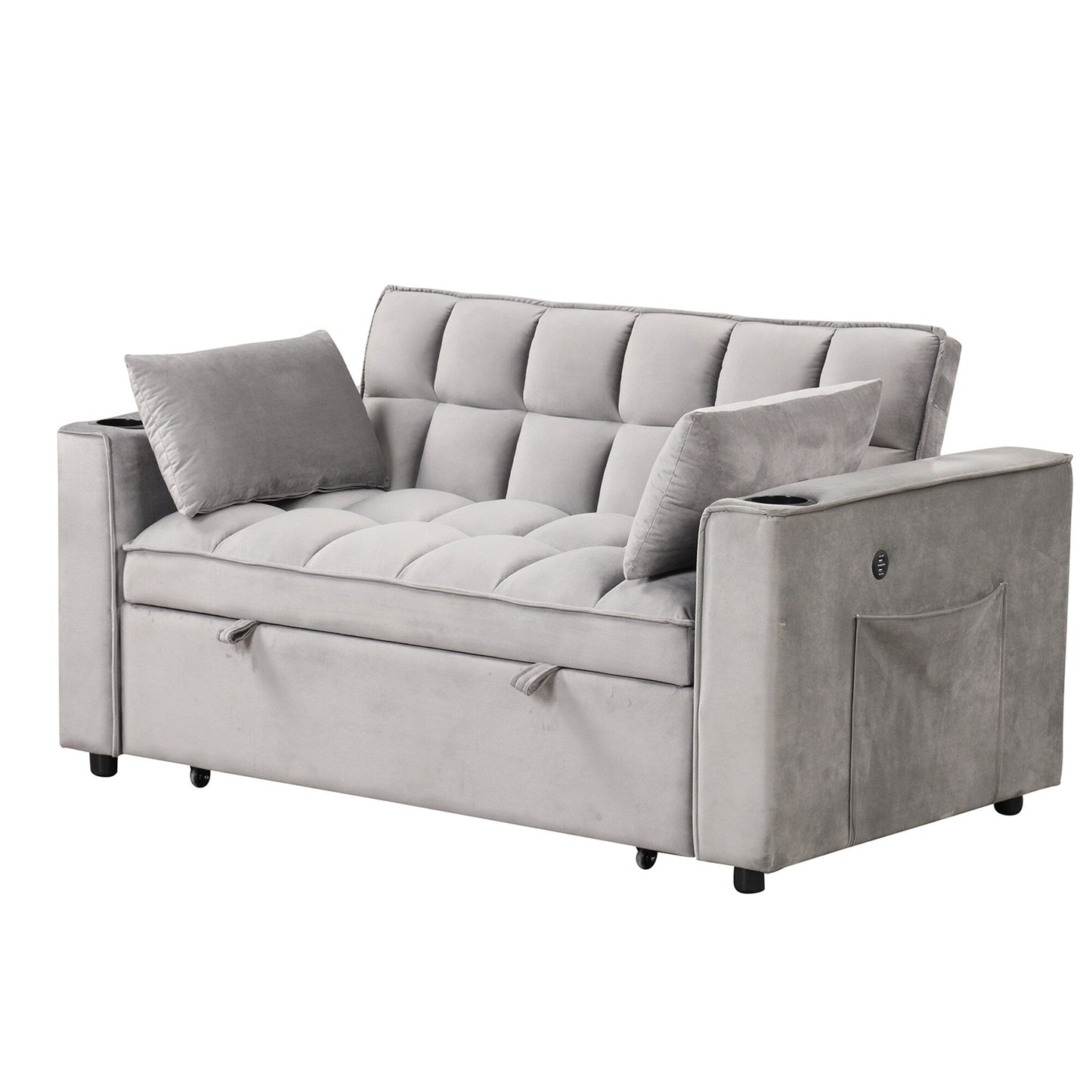 Canapé-lit multifonction Roomfitters 58 4-1 avec porte-gobelet et port USB pour salon ou appartement