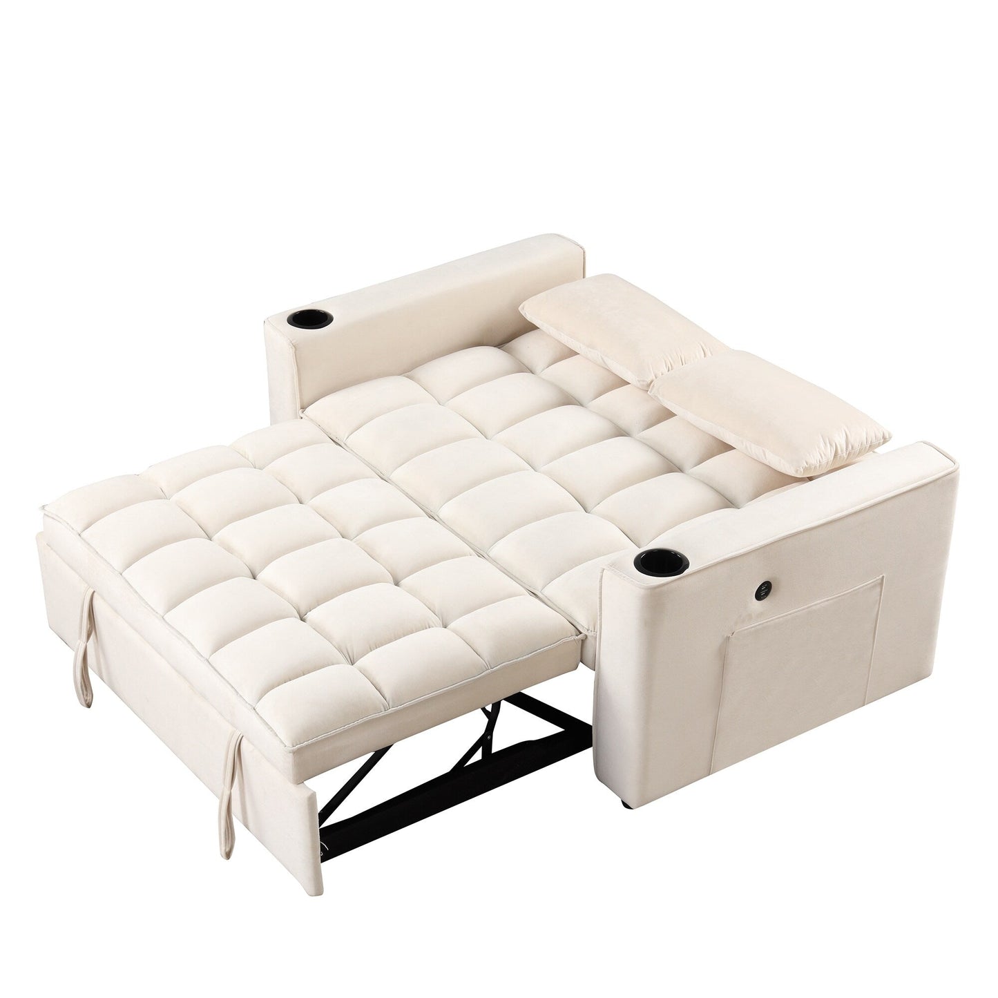 Canapé-lit multifonction Roomfitters 58 4-1 avec porte-gobelet et port USB pour salon ou appartement