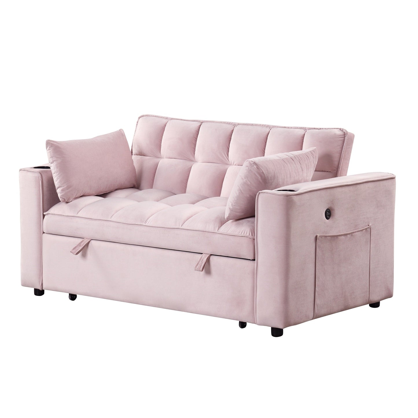 Canapé-lit multifonction Roomfitters 58 4-1 avec porte-gobelet et port USB pour salon ou appartement