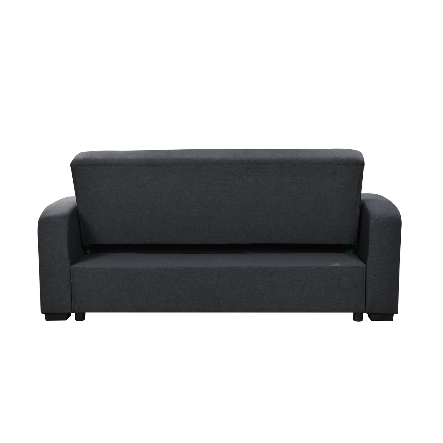 Canapé convertible 3 en 1 Roomfitters de 75 pouces, moderne, avec lit gigogne pratique, dossier inclinable, porte-gobelets et oreillers