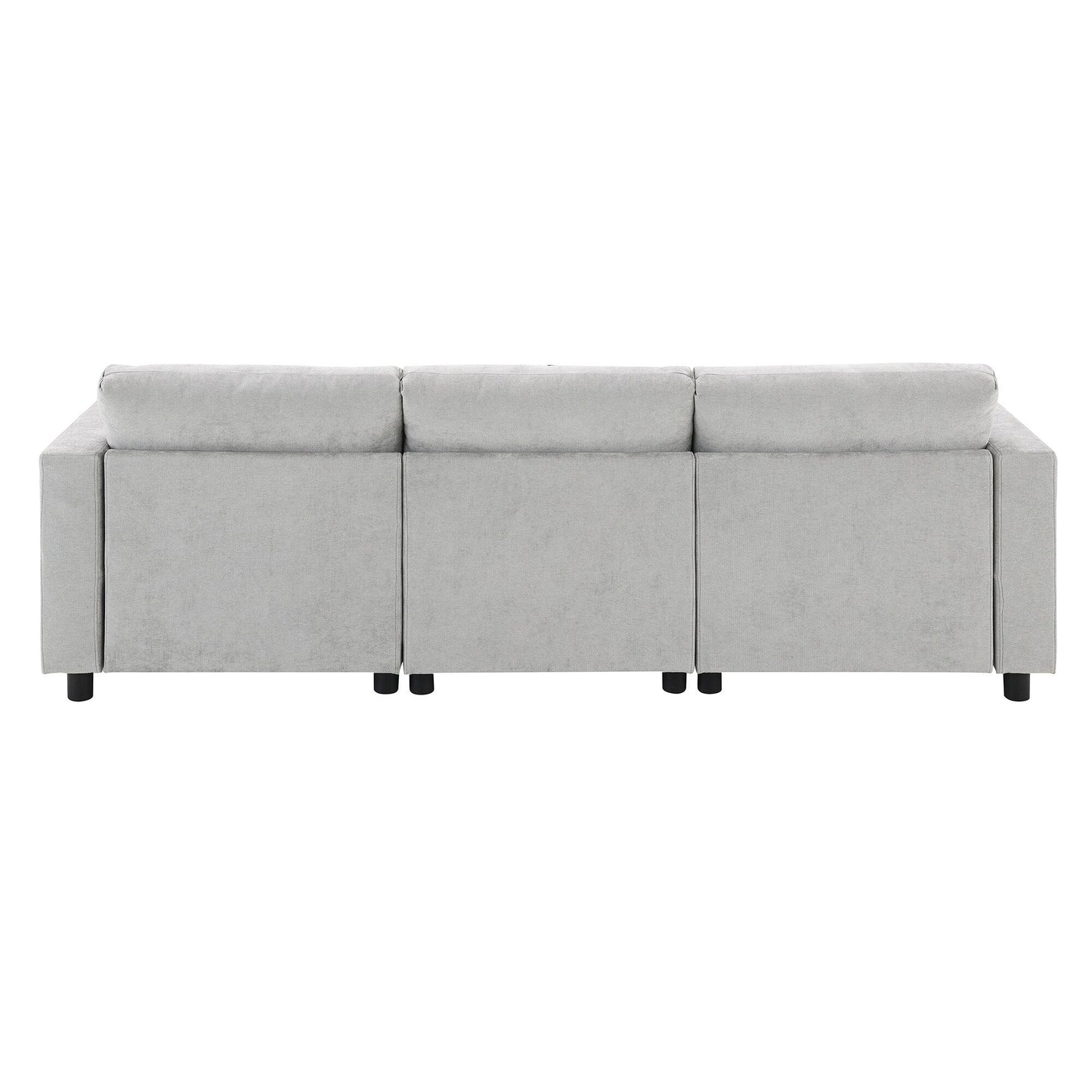 Canapé modulable en U 5 places en chenille Roomfitters 86,5, avec poches de rangement, coussins et 2 poufs