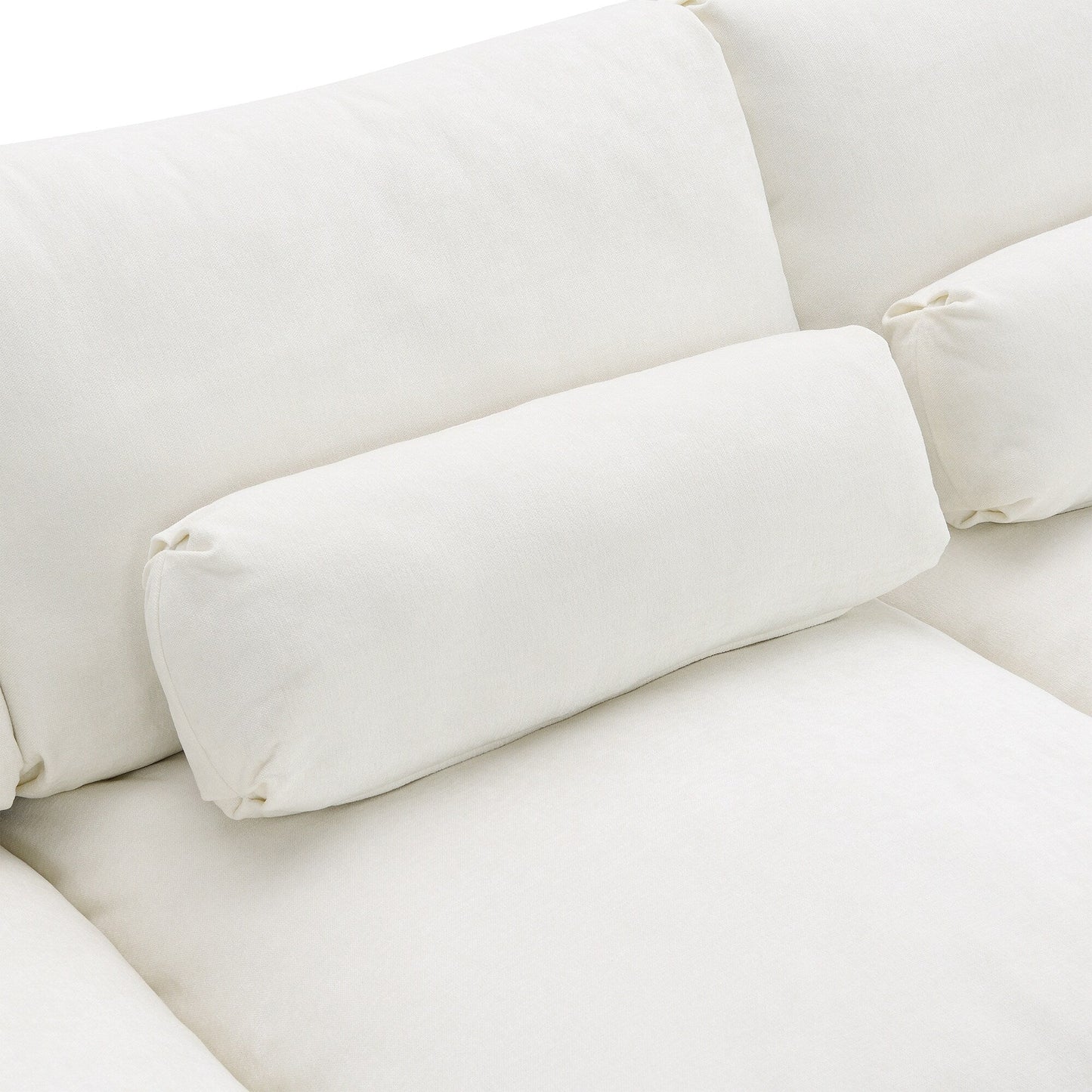 Canapé modulable en U 5 places en chenille Roomfitters 86,5, avec poches de rangement, coussins et 2 poufs