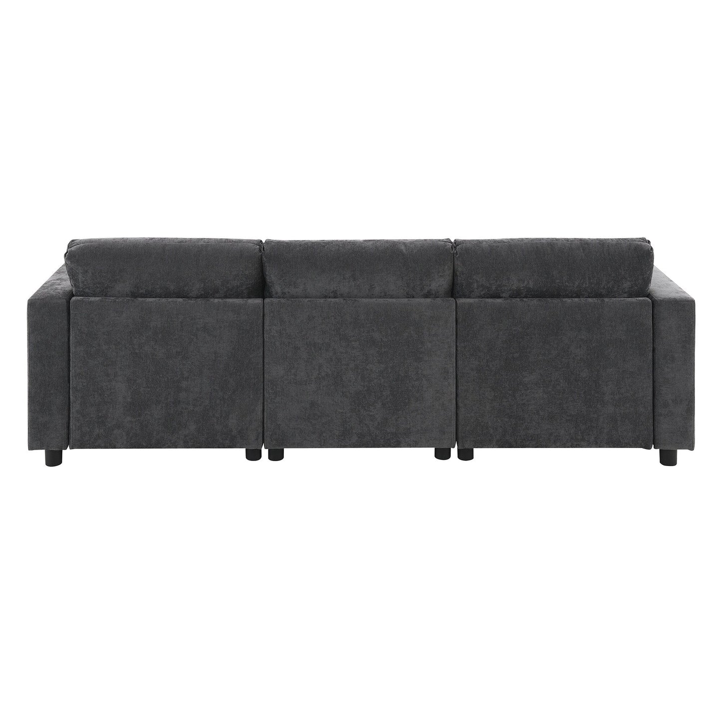 Canapé modulable en U 5 places en chenille Roomfitters 86,5, avec poches de rangement, coussins et 2 poufs