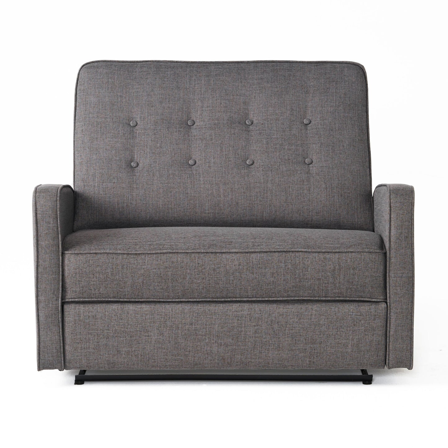 Causeuse capitonnée et rembourrée Roomfitters avec coussins confortables pour salon ou chambre, gris