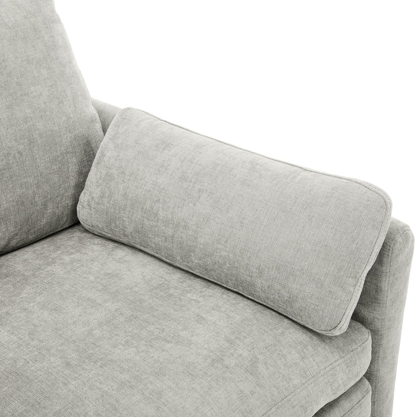 Canapé causeuse surdimensionné et confortable de Roomfitters, avec coussin double moelleux, pour le salon, gris clair