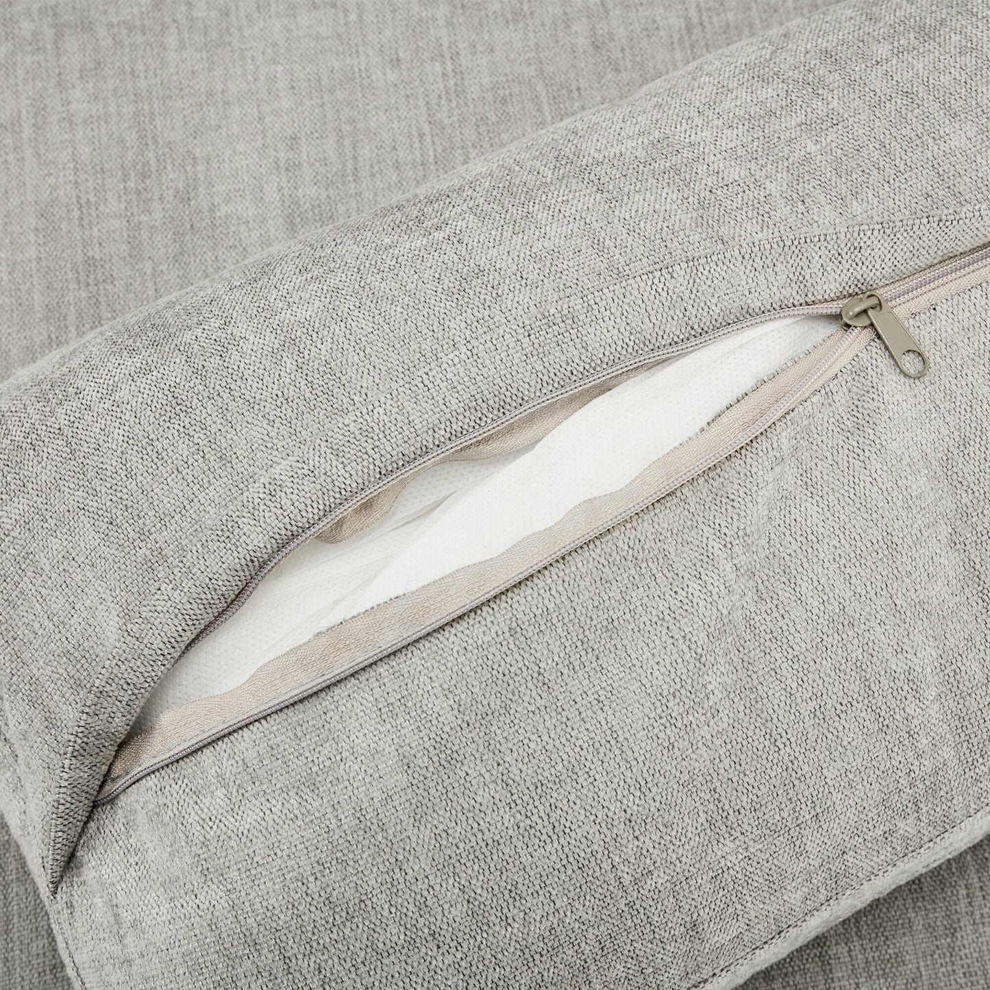 Canapé causeuse surdimensionné et confortable de Roomfitters, avec coussin double moelleux, pour le salon, gris clair