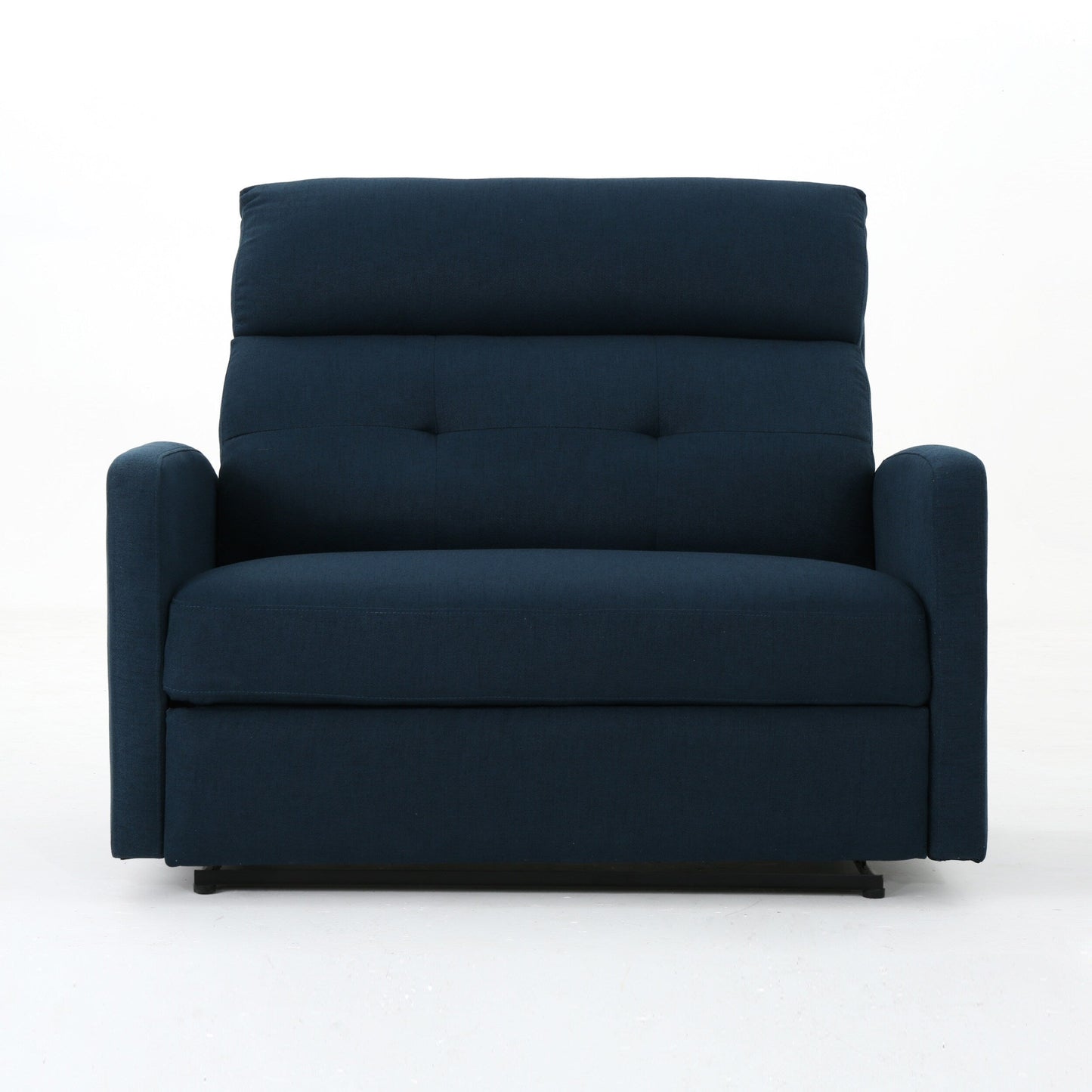 Canapé inclinable double Roomfitters avec dossier capitonné et accoudoirs coussinés, fauteuil de canapé en similicuir à dossier rabattable