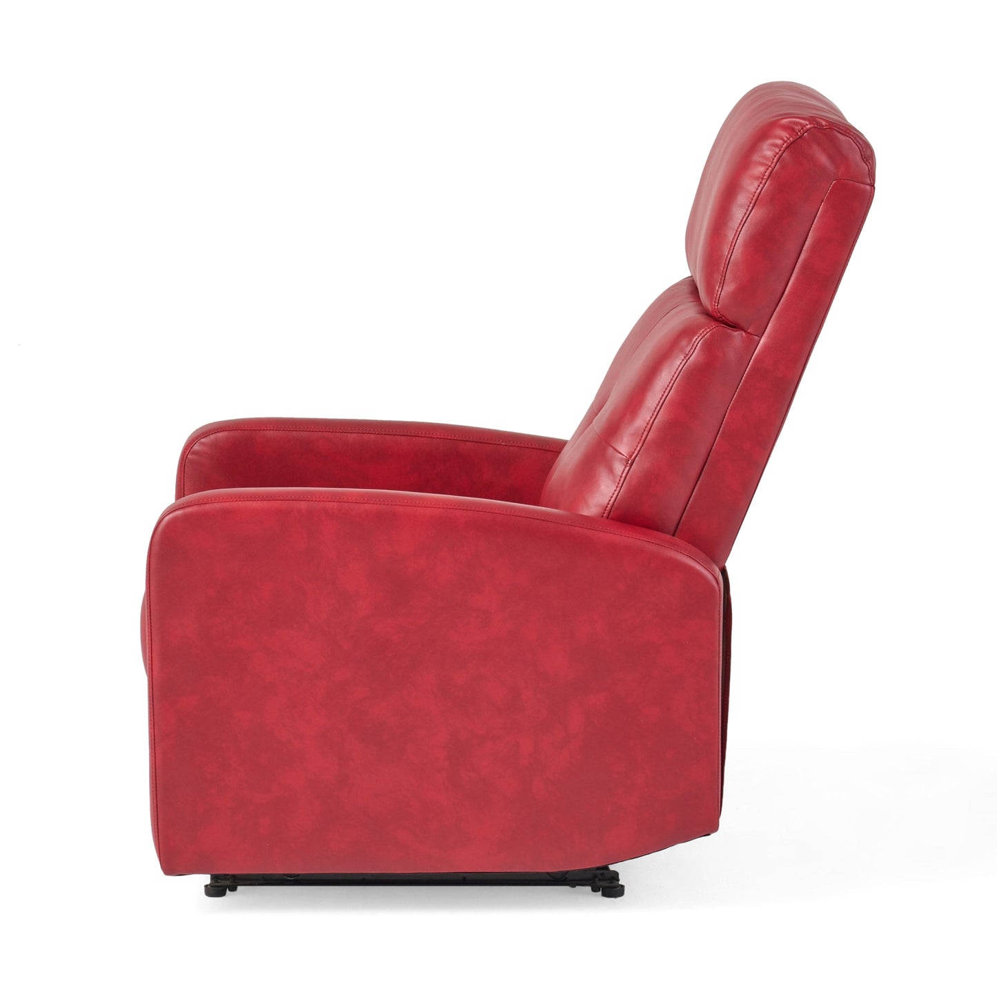 Fauteuil inclinable élégant et contemporain en cuir PU Roomfitters, pour salon ou chambre, rouge