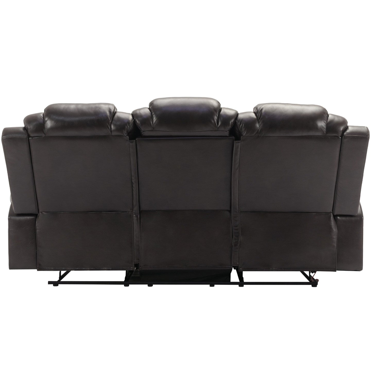 Fauteuil inclinable à bascule manuel Roomfitters avec console centrale, idéal pour le cinéma maison dans le salon