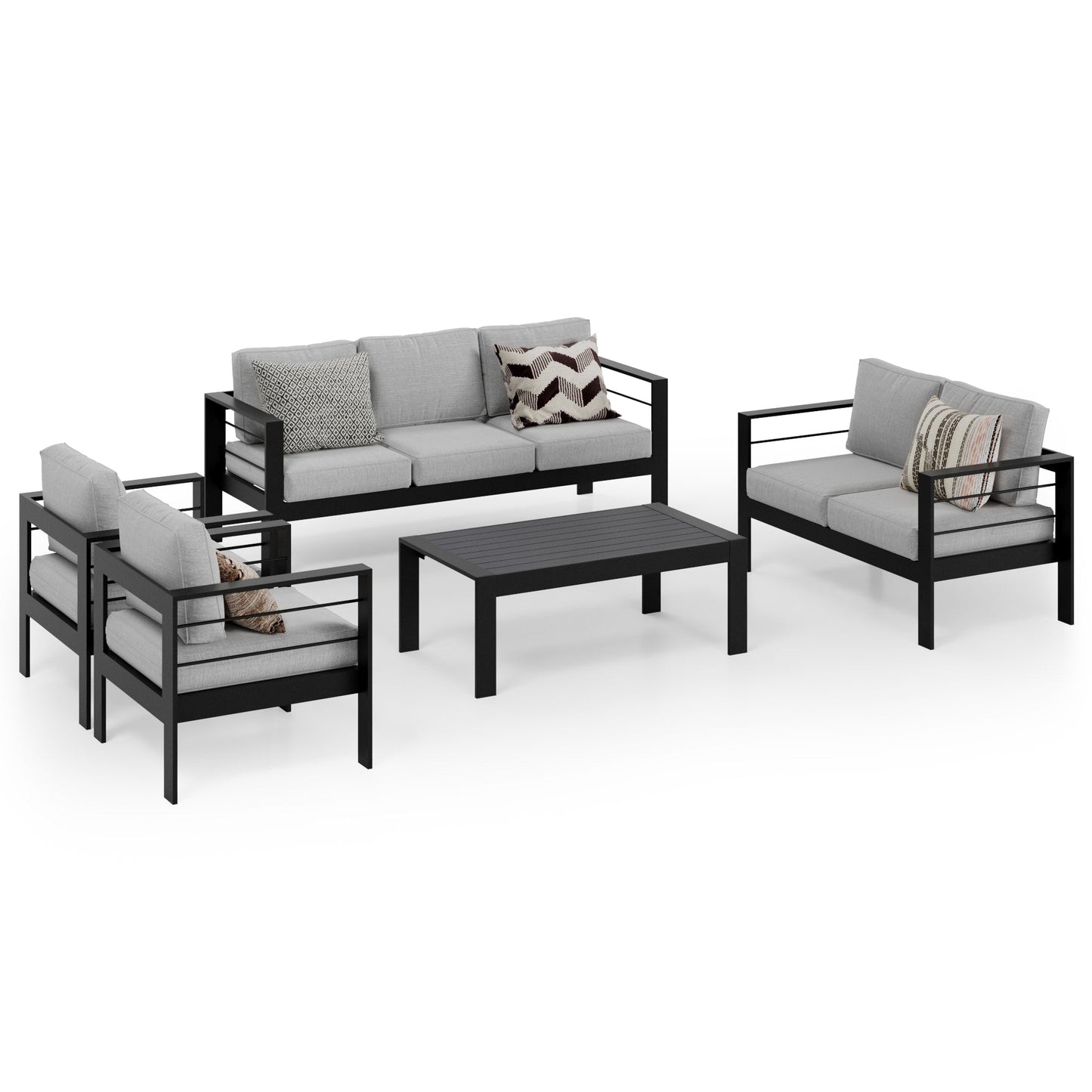 Ensemble de meubles d'extérieur en aluminium Royalcraft 5 pièces