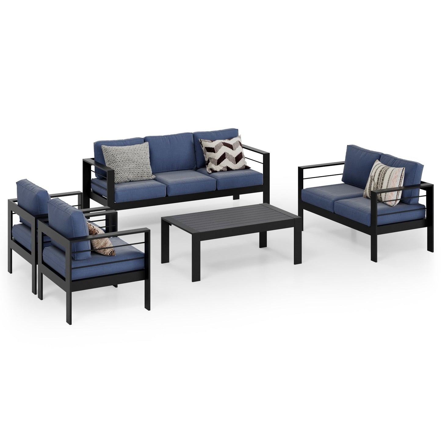 Ensemble de meubles d'extérieur en aluminium Royalcraft 5 pièces