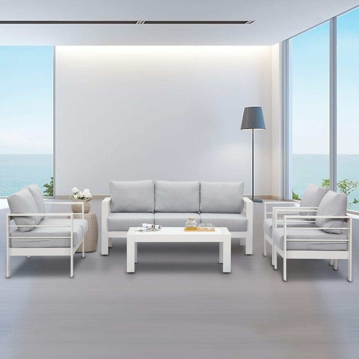 Ensemble de meubles d'extérieur en aluminium Royalcraft 5 pièces