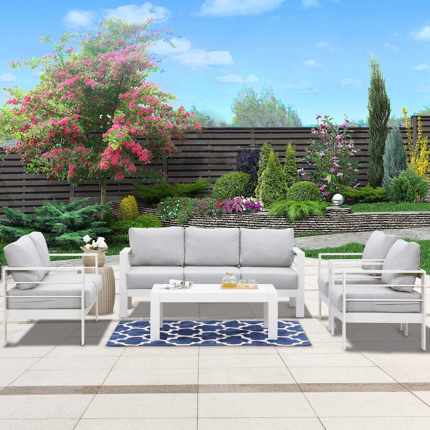 Ensemble de meubles d'extérieur en aluminium Royalcraft 5 pièces