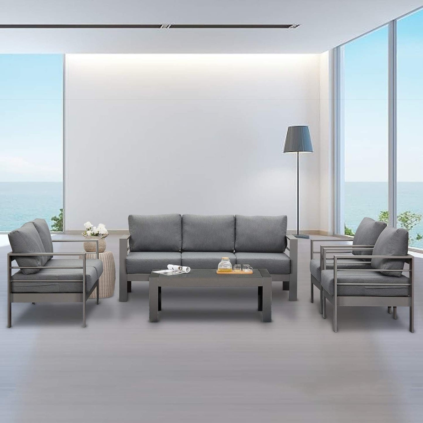 Ensemble de meubles d'extérieur en aluminium Royalcraft 5 pièces