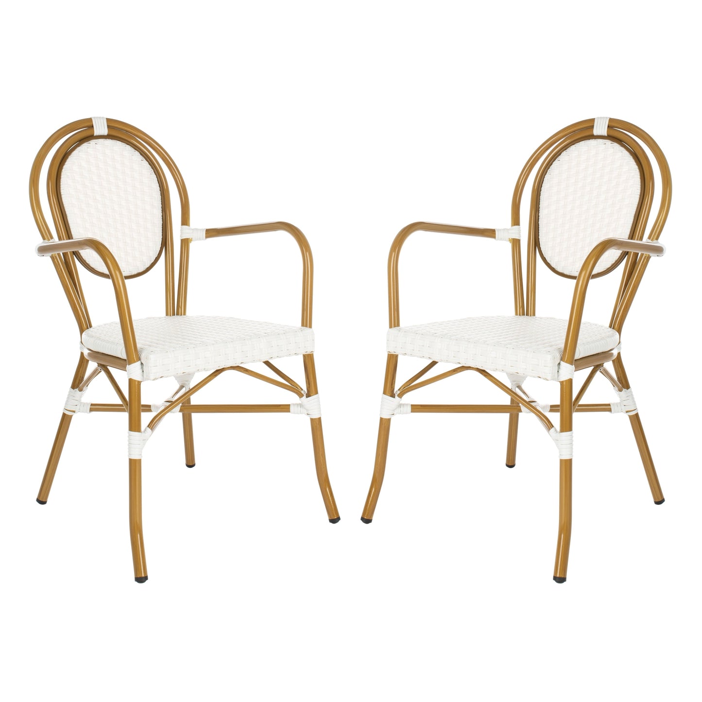 Chaises empilables Felicity French Bistro de SAFAVIEH (lot de 2) - 20 L x 35 P x 24 H