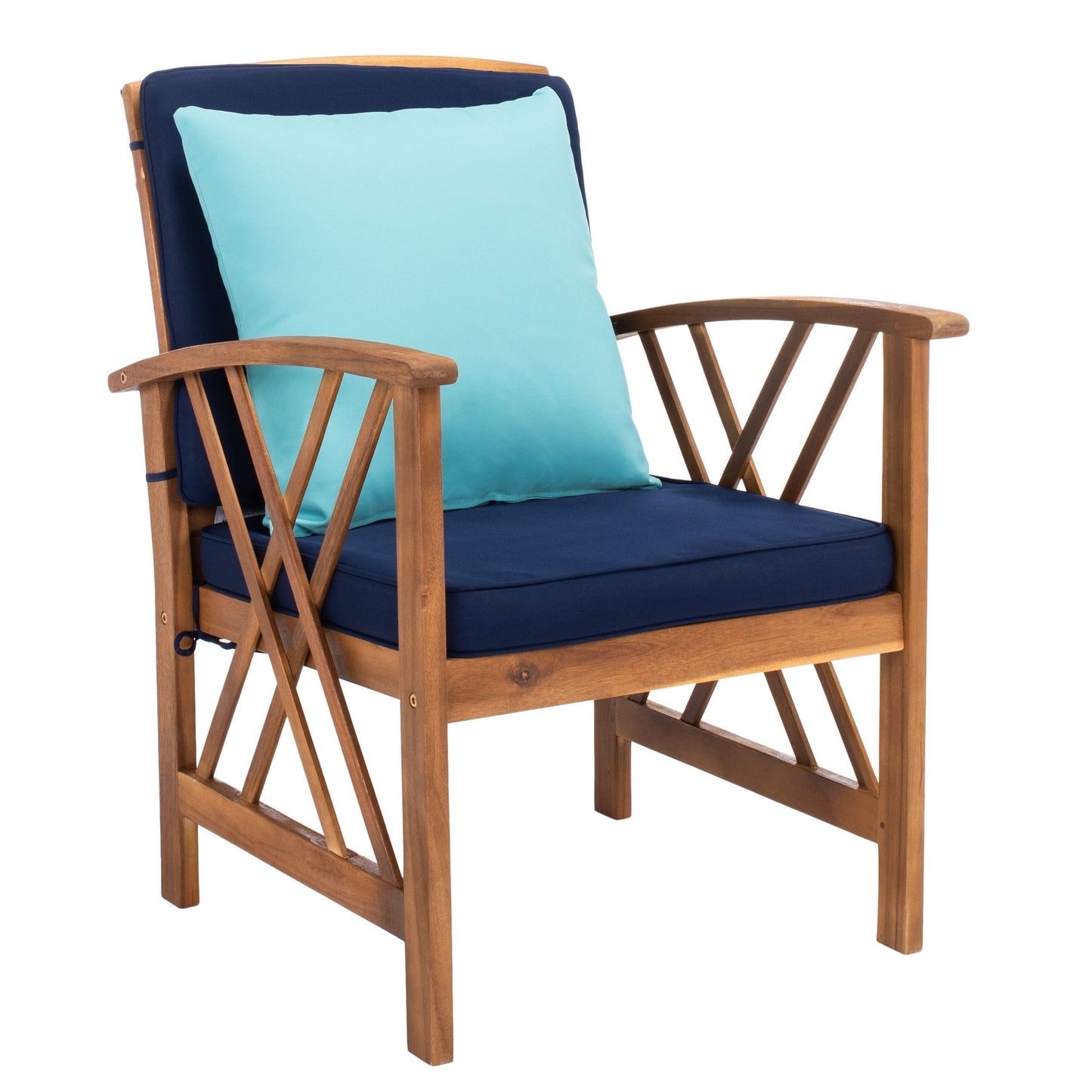 Ensemble de jardin 4 pièces en bois d'acacia massif SAFAVIEH Fontana - 47 L x 26 P x 33 H