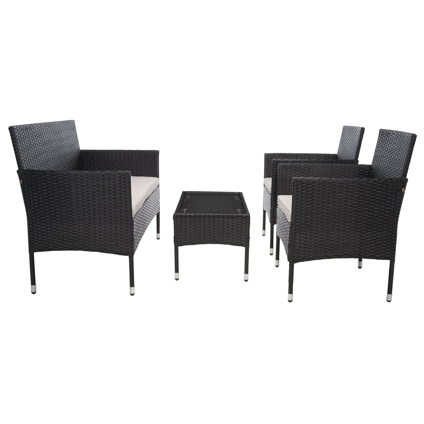 Ensemble de patio 4 pièces Abdul de SAFAVIEH. - 42 L x 23 P x 33 H