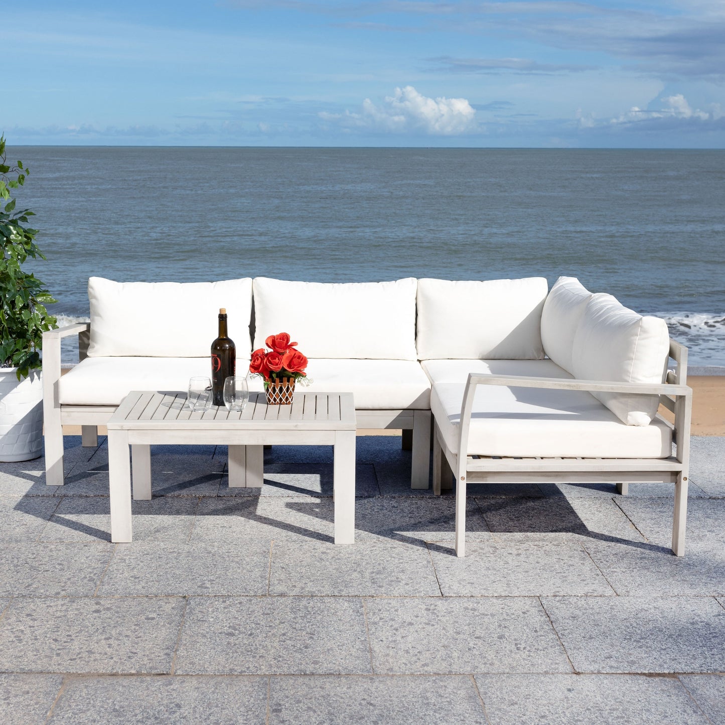 Ensemble de jardin Carmelina de SAFAVIEH - 28 L x 26 P x 30 H