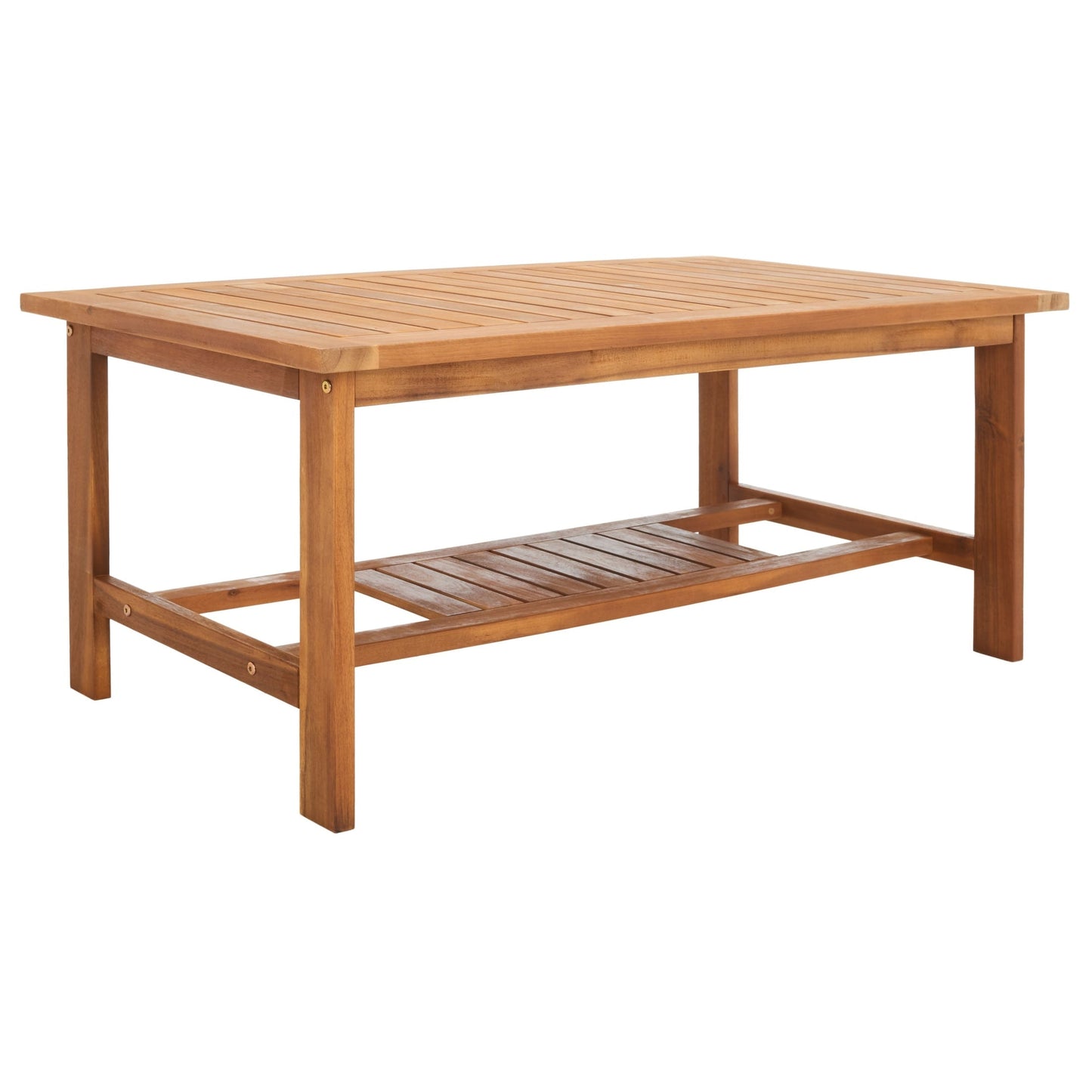 Ensemble de meubles d'extérieur SAFAVIEH Burbank en bois d'acacia brun, 4 pièces - 44 l x 25 P x 34 H