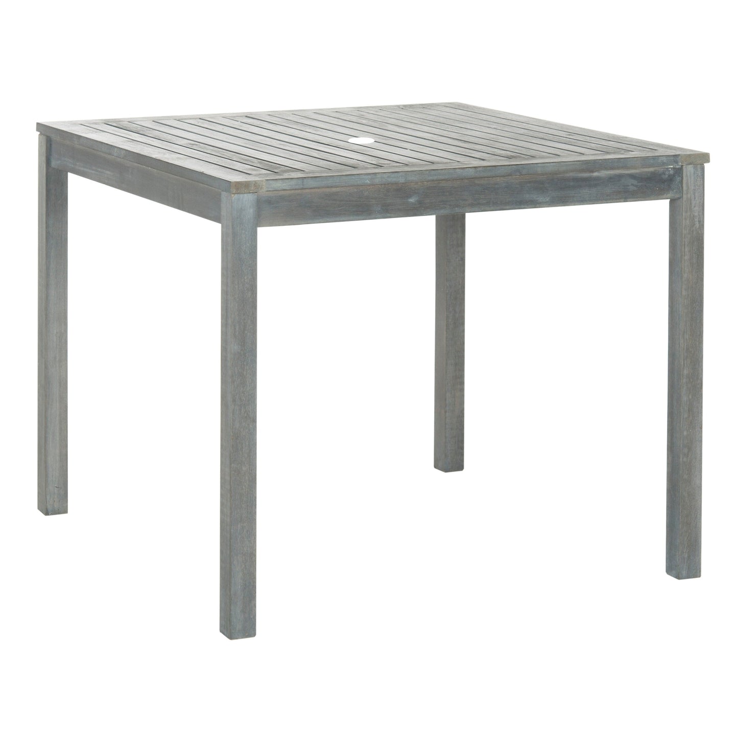 Ensemble de salle à manger 5 pièces en bois d'acacia gris cendré Montclair de SAFAVIEH Outdoor Living avec coussins beiges - 35 l x 35 P x 30 H