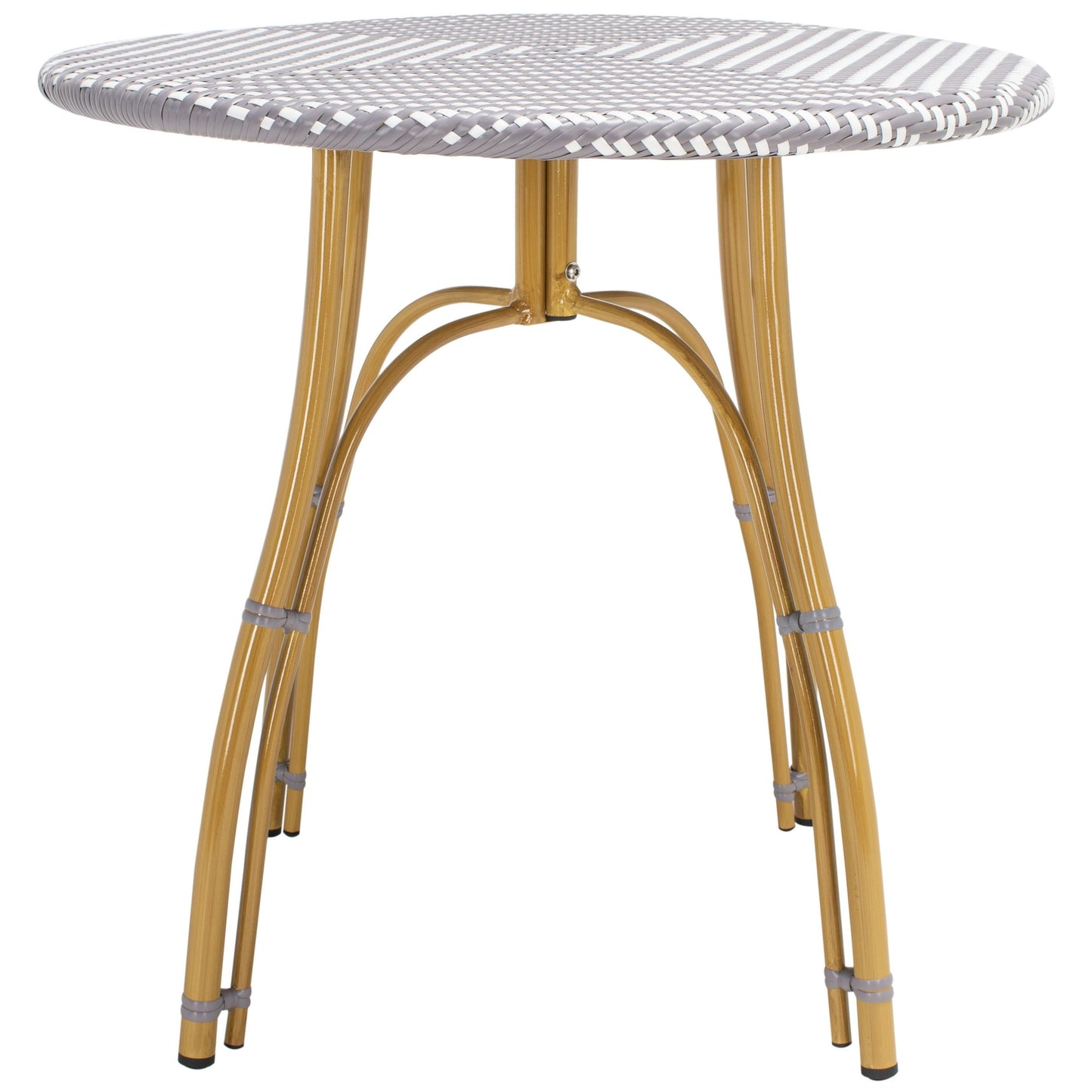 Table de bistrot d'extérieur en rotin Myah SAFAVIEH - 31,5 l x 31,5 l x 30 h - 32 l x 32 p x 30 h