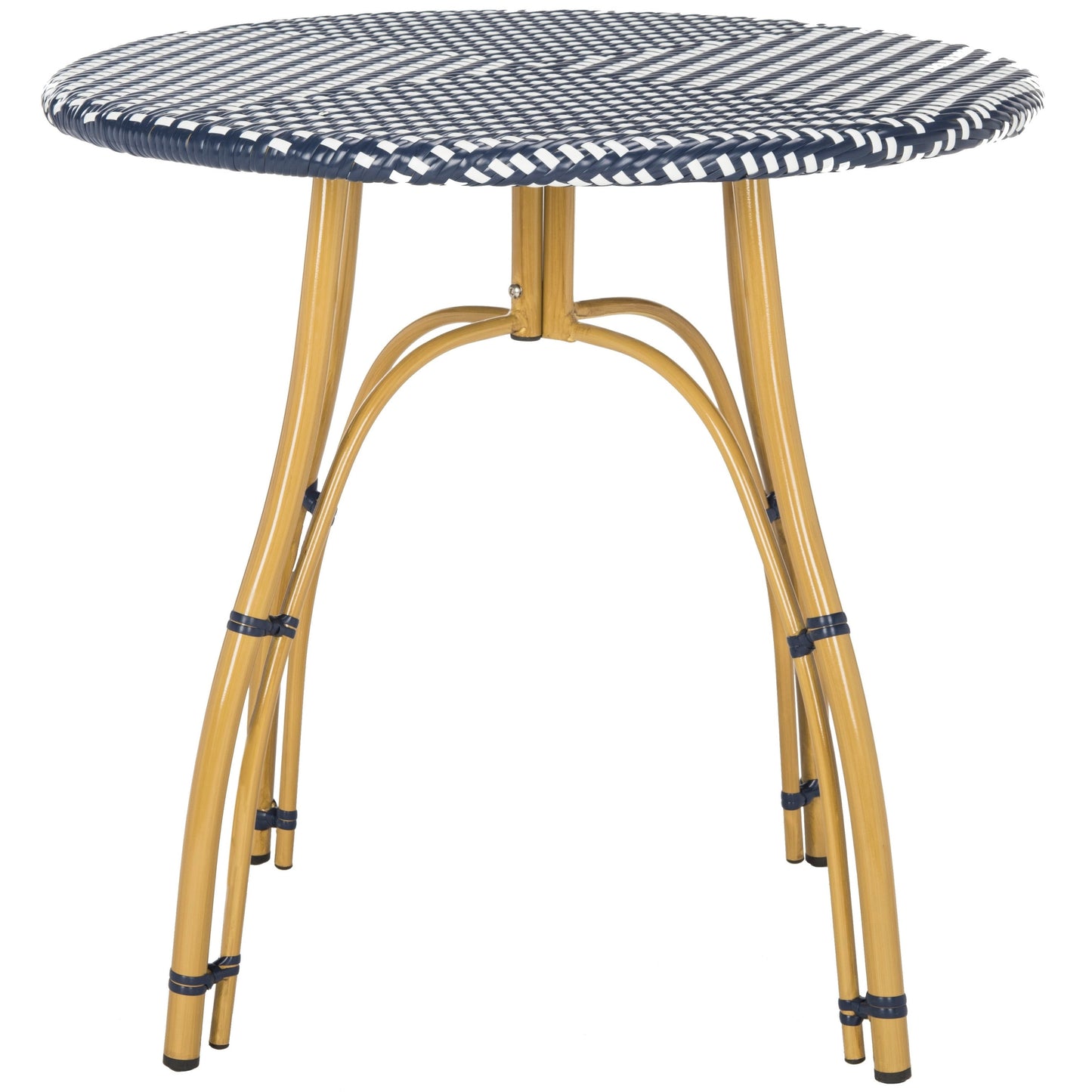Table de bistrot d'extérieur en rotin Myah SAFAVIEH - 31,5 l x 31,5 l x 30 h - 32 l x 32 p x 30 h