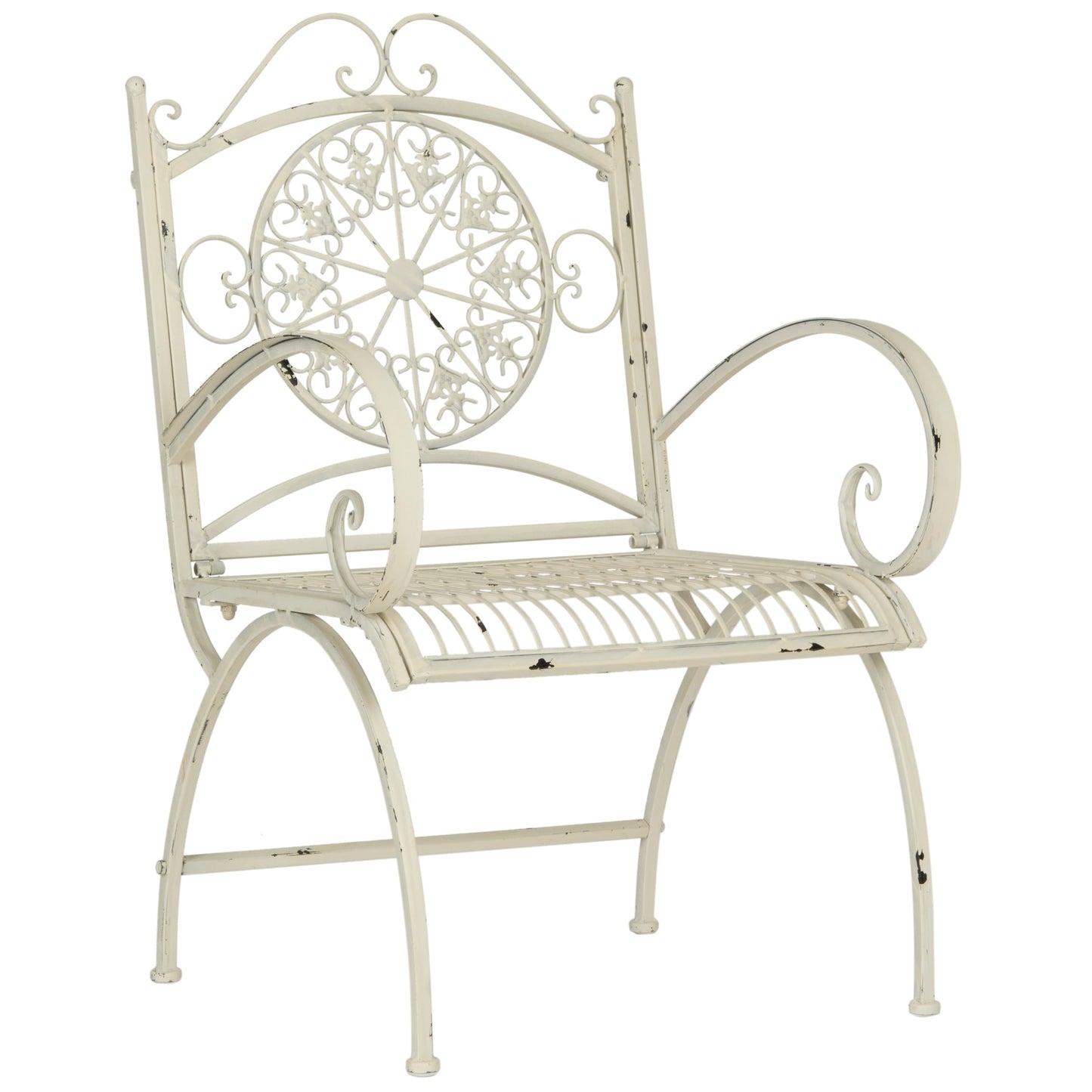 Ensemble de patio 4 pièces SAFAVIEH Nyasia en fer forgé victorien - 45 l x 39 P x 22 H