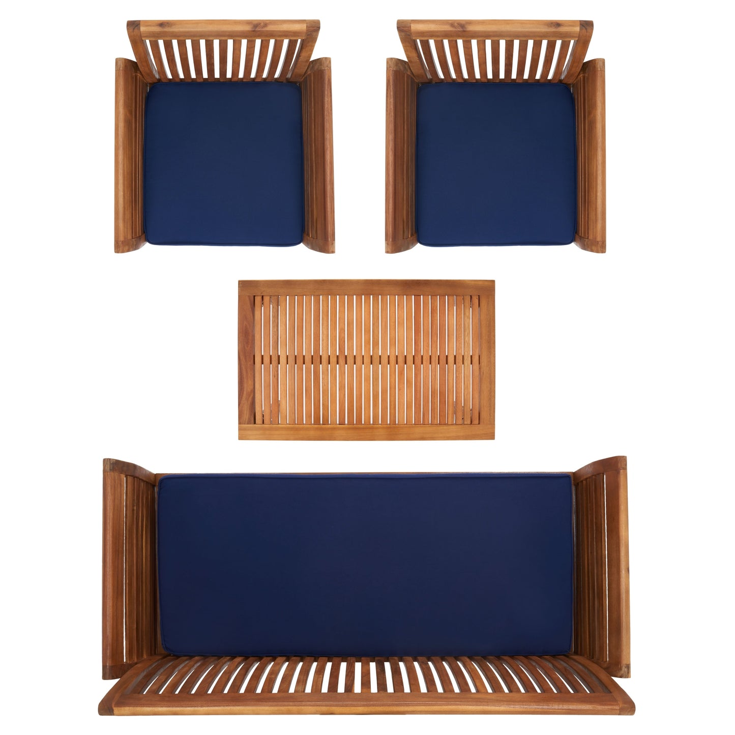 Ensemble de jardin Pieternel 4 pièces SAFAVIEH - 50 l x 30 p x 24 h