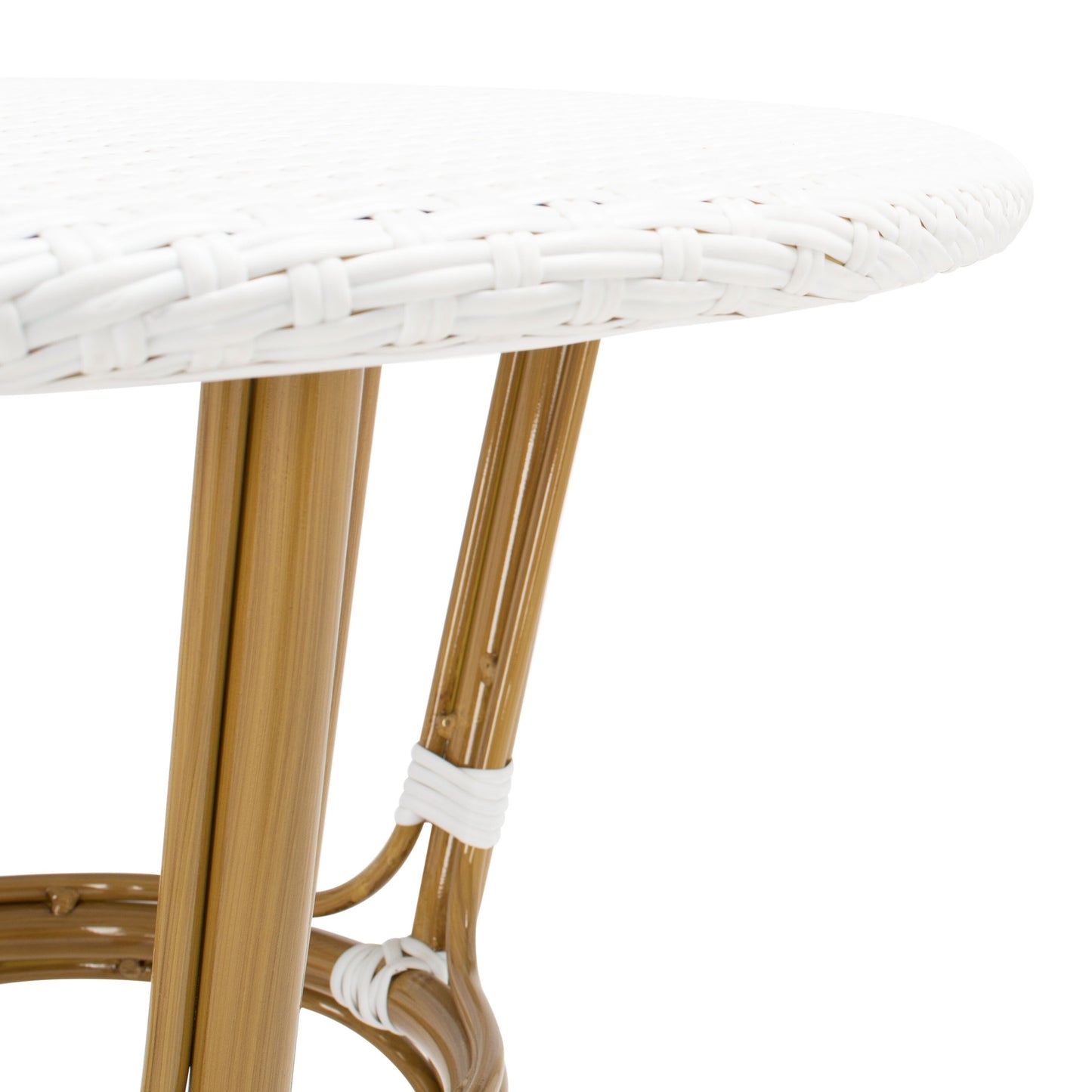 Table de bistrot d'extérieur en rotin SAFAVIEH Reanna (entièrement assemblée) - 32 L x 32 P x 30 H