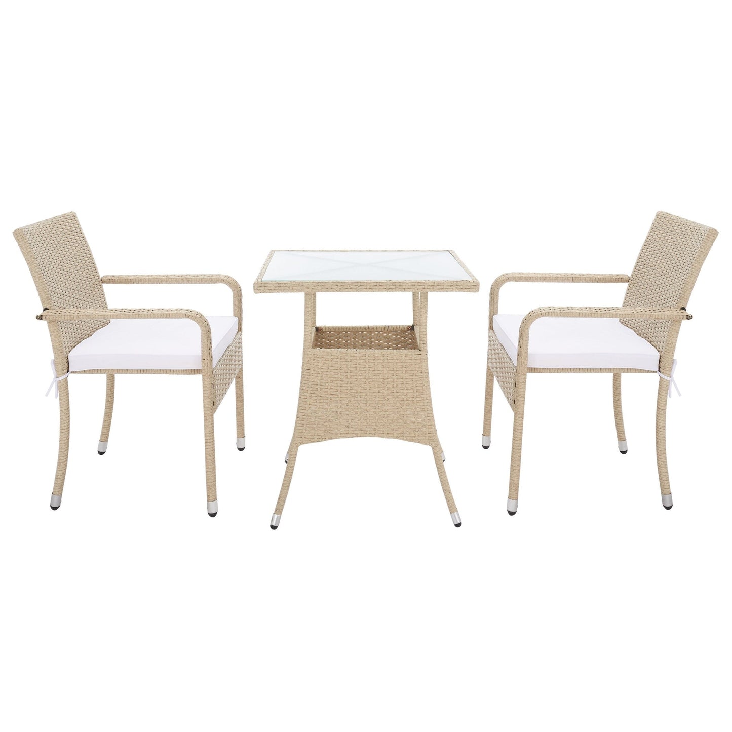 Ensemble bistrot d'extérieur Sheva 3 pièces SAFAVIEH - 24 l x 24 p x 33 h