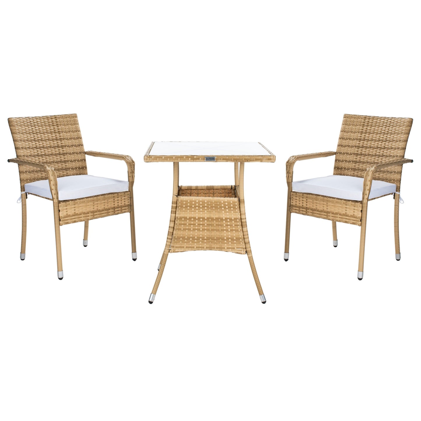 Ensemble bistrot d'extérieur Sheva 3 pièces SAFAVIEH - 24 l x 24 p x 33 h