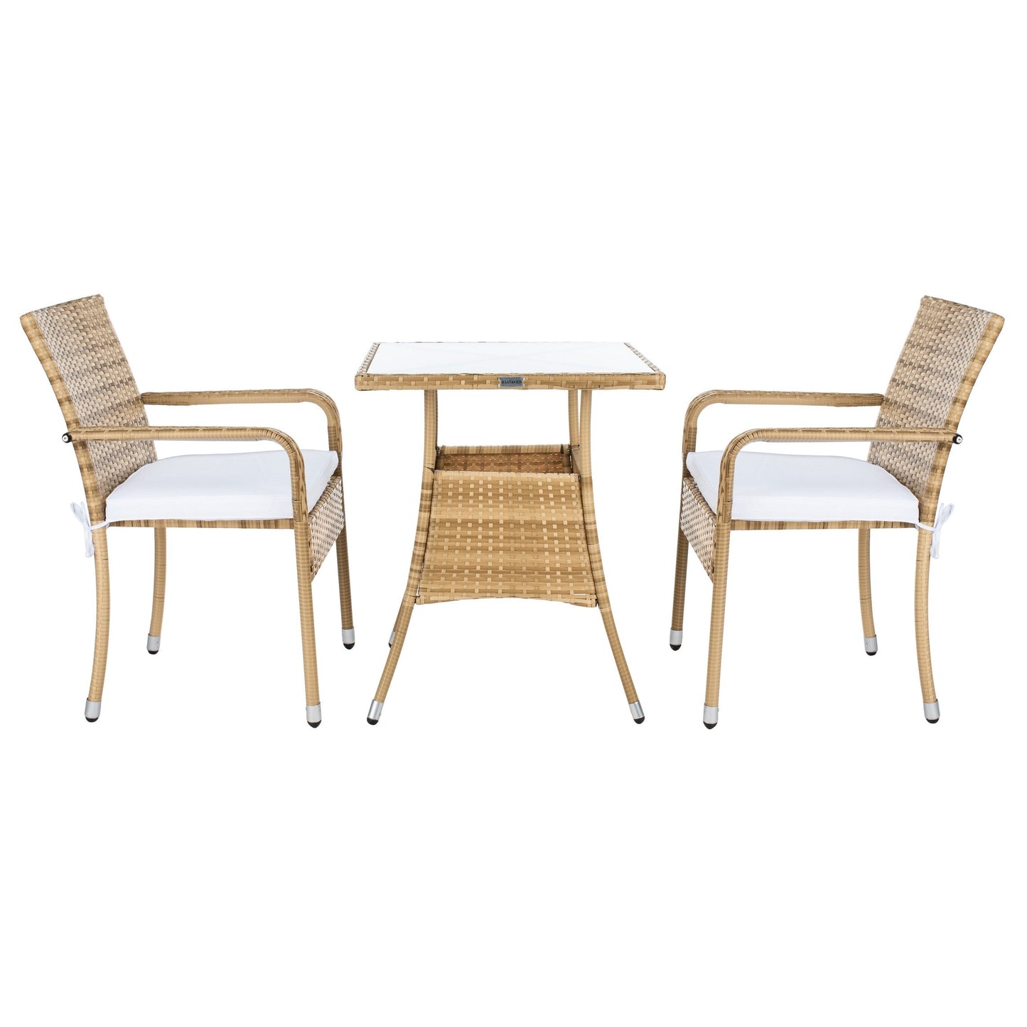 Ensemble bistrot d'extérieur Sheva 3 pièces SAFAVIEH - 24 l x 24 p x 33 h