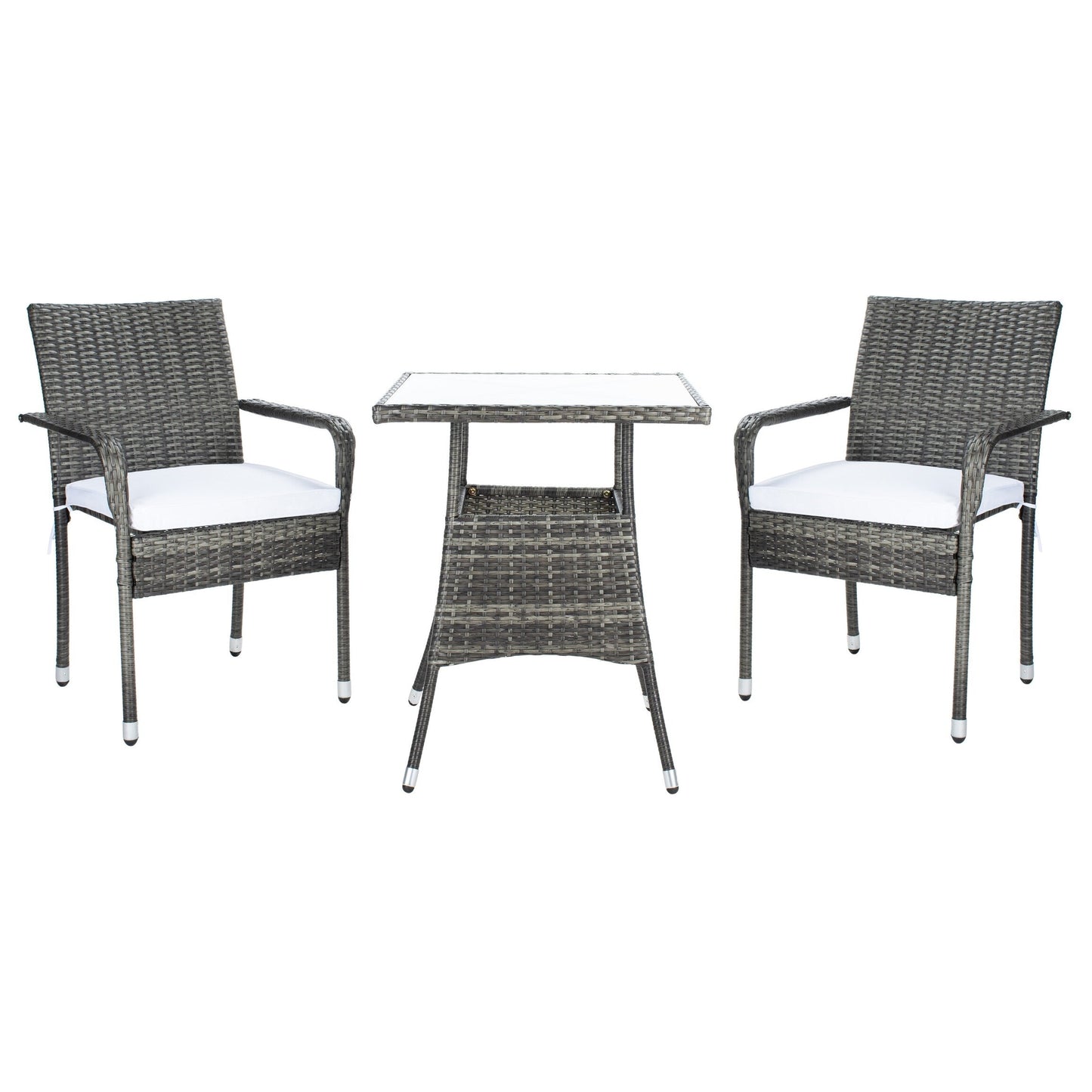 Ensemble bistrot d'extérieur Sheva 3 pièces SAFAVIEH - 24 l x 24 p x 33 h