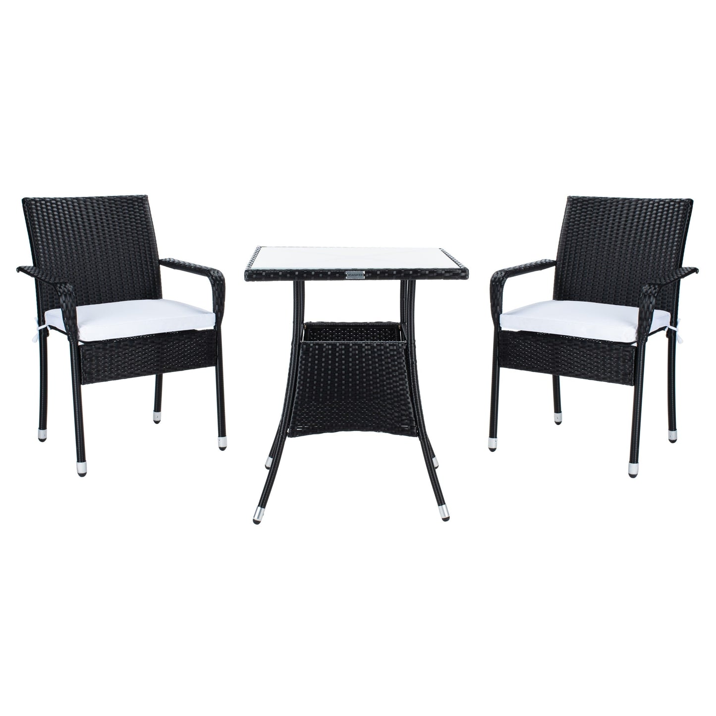 Ensemble bistrot d'extérieur Sheva 3 pièces SAFAVIEH - 24 l x 24 p x 33 h