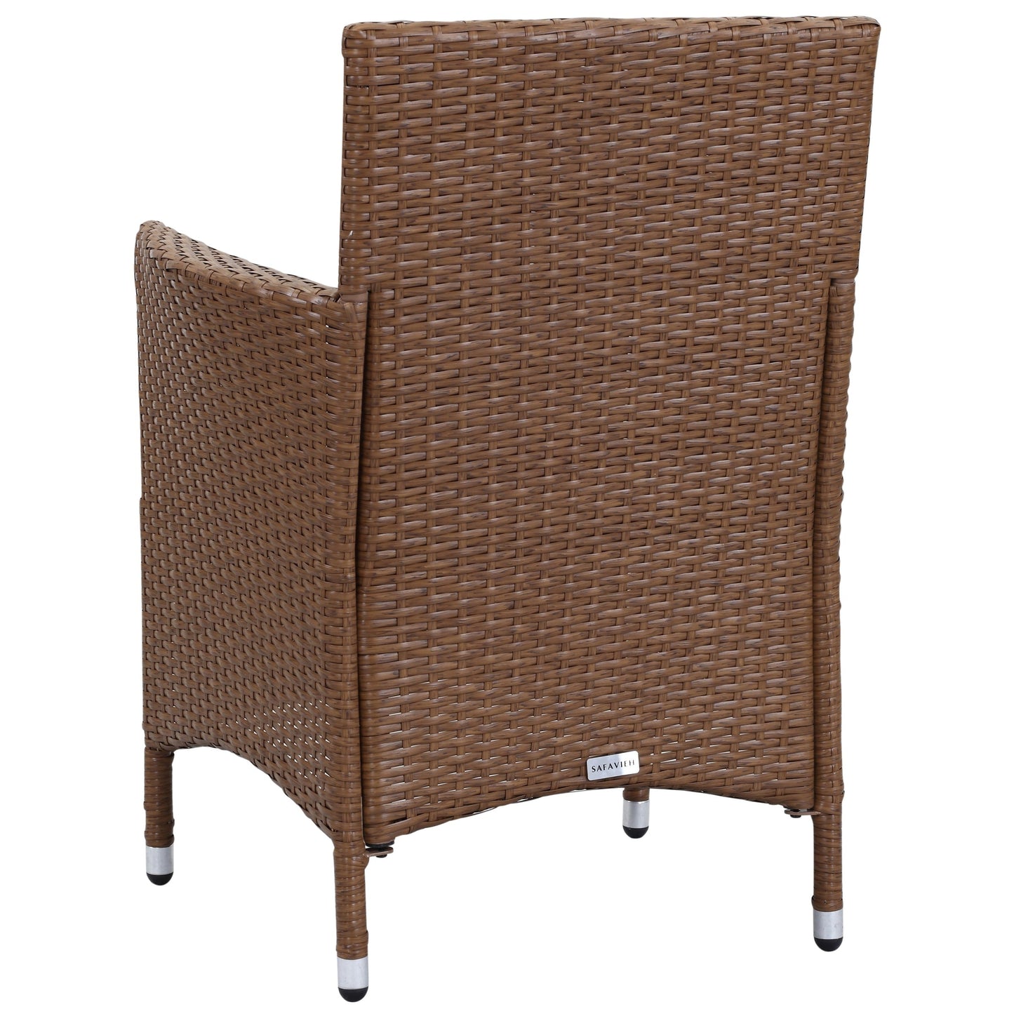 Ensemble de patio d'extérieur SAFAVIEH Simka marron/sable (4 pièces) - 43 l x 34 P x 23 H