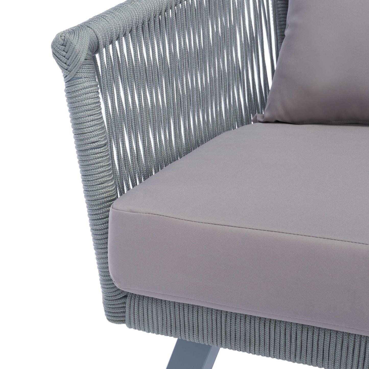 Ensemble de patio extérieur Sneh-Lata 4 pièces en corde SAFAVIEH - 54 L x 27 P x 26 H