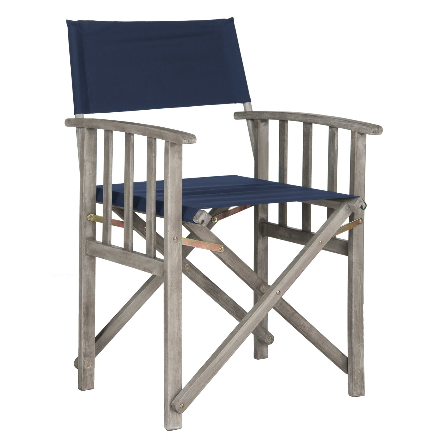 Chaises de réalisateur d'extérieur Vaira en bois d'acacia SAFAVIEH (lot de 2) - 22 L x 34 P x 21 H