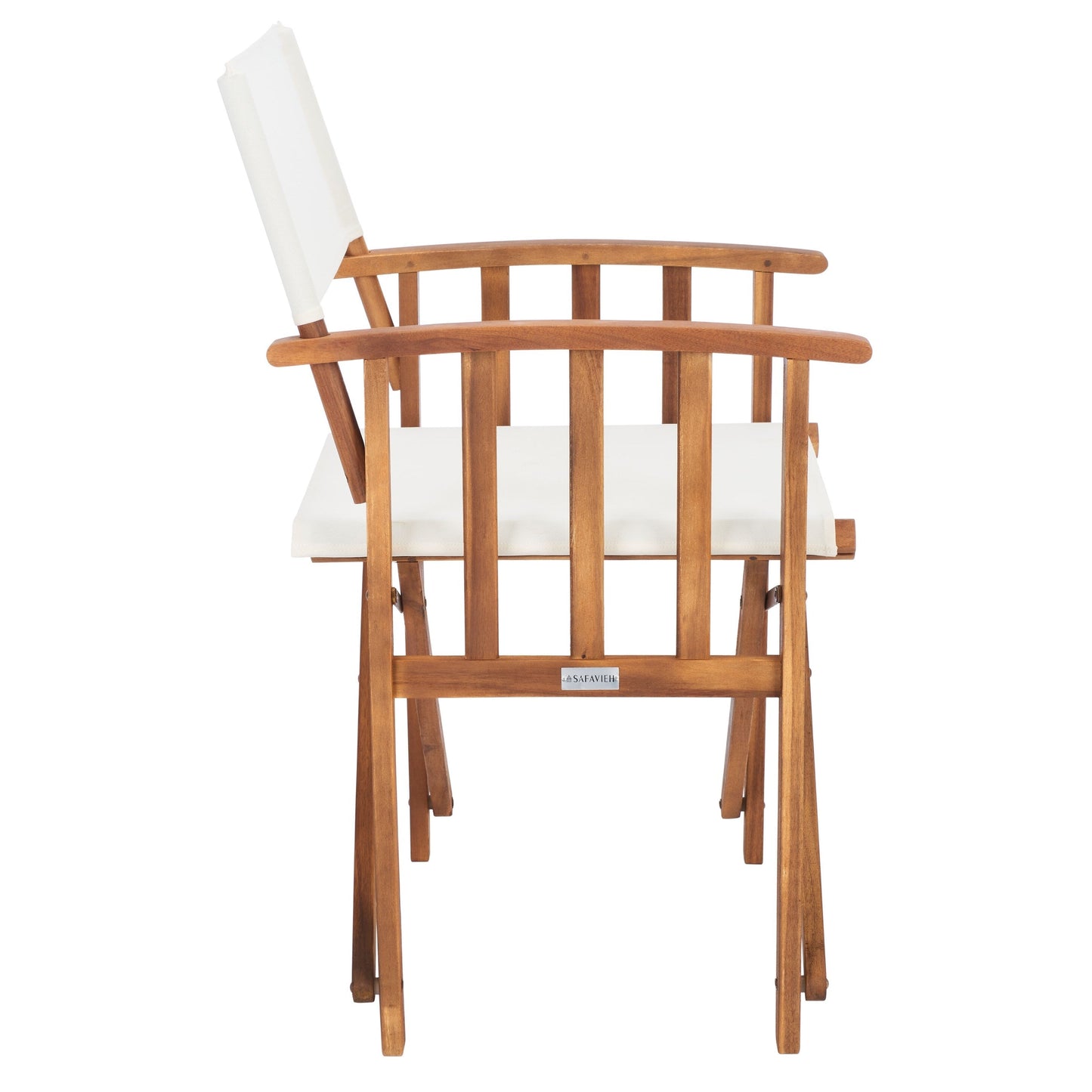 Chaises de réalisateur d'extérieur Vaira en bois d'acacia SAFAVIEH (lot de 2) - 22 L x 34 P x 21 H