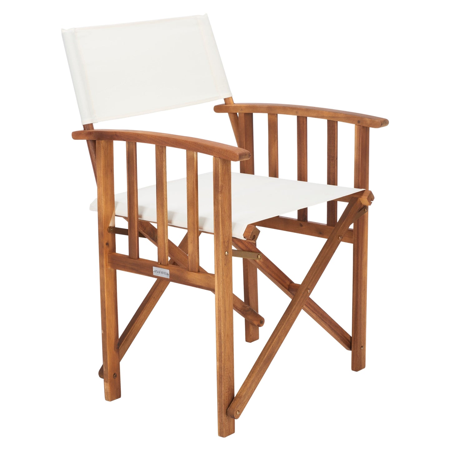 Chaises de réalisateur d'extérieur Vaira en bois d'acacia SAFAVIEH (lot de 2) - 22 L x 34 P x 21 H